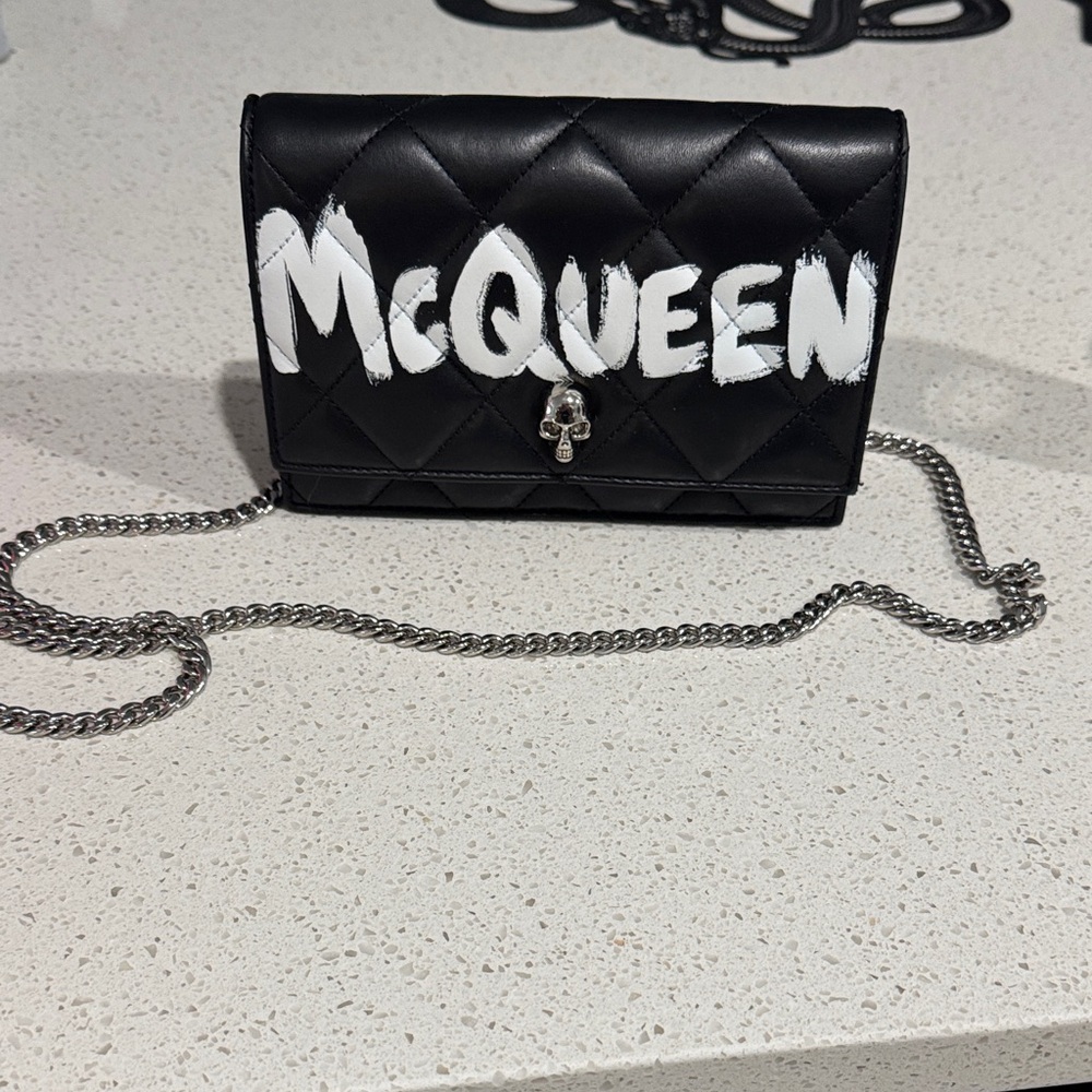 Alexander McQueen Black Chain Purse